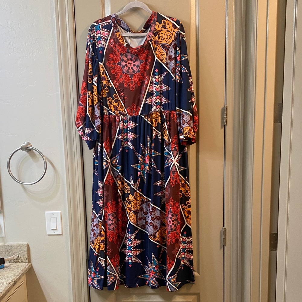 Vibrant Geometric Dress